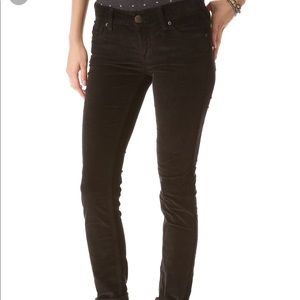Free people black skinny corduroy pants